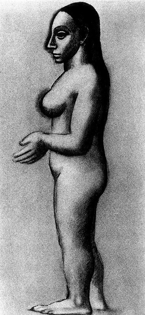 Picasso Female nude in profile 1906